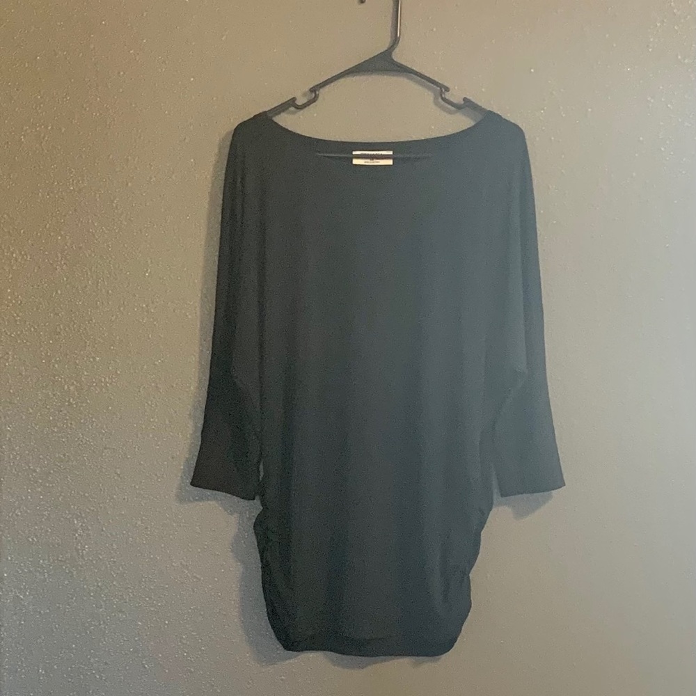 Zenana black blouse with ruched sides